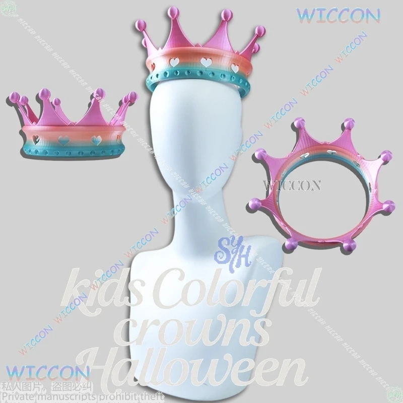 Ynot/Кавайный костюм с героями мультфильмов, детские красочные короны на Хэллоуин, косплей, 3D ювелирные изделия из полилактической кислоты, головные уборы для выпускного вечера, аксессуары 
Ynot/Кавайный костюм с героями мультфильмов, детские красочные короны на Хэллоуин, косплей, 3D ювелирные изделия из полилактической кислоты, головные уборы для выпускного вечера, аксессуары
