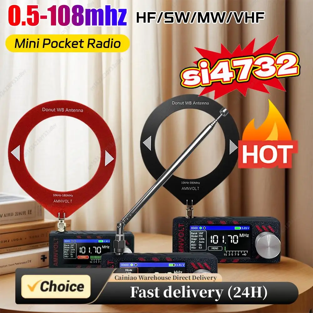 SI4732 0,5-108 МГц LSB USB AM FM FM/AM Радио 1,9-дюймовый IPS-экран Мини-карманное радио с антенной HF SW MW VHF Радио Портативное радио
SI4732 0,5-108 МГц LSB USB AM FM FM/AM Радио 1,9-дюймовый IPS-экран Мини-карманное радио с антенной HF SW MW VHF Радио Портативное радио