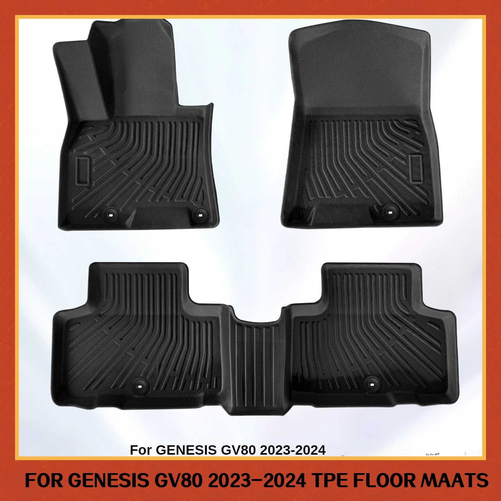 TPE Floor Mats for 2023-2024 GENESIS GV80 | Custom Fit Waterproof Car Mats
TPE Floor Mats for 2023-2024 GENESIS GV80 | Custom Fit Waterproof Car Mats