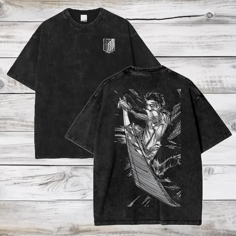 Hot Anime Attack on Titan Levi Ackerman Printed Washed T-shirt Men Casual Cotton Tshirts Manga Cotton Tee Harajuku Male T Shirt
Hot Anime Attack on Titan Levi Ackerman Printed Washed T-shirt Men Casual Cotton Tshirts Manga Cotton Tee Harajuku Male T Shirt