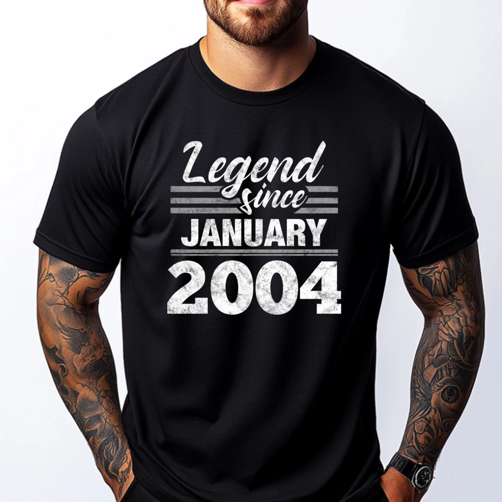 Legend Since January 2004 20th Birthday 20 Year Old Luxury T Shirt Men High Quality Men's Clothing Crazy
Legend Since January 2004 20th Birthday 20 Year Old Luxury T Shirt Men High Quality Men's Clothing Crazy