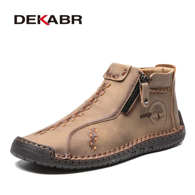 DEKABR New Arrival Comfortable Men Boots Soft Motorcycle Men Shoes Style with Zip Fashion Autumn Lightweight Casual Ankle Boots
DEKABR New Arrival Comfortable Men Boots Soft Motorcycle Men Shoes Style with Zip Fashion Autumn Lightweight Casual Ankle Boots