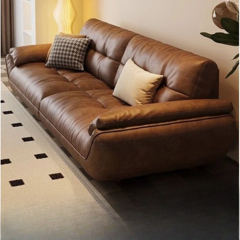 Light luxury leather sofa first layer cowhide modern simple straight row down cloud sailing leather sofa
Light luxury leather sofa first layer cowhide modern simple straight row down cloud sailing leather sofa