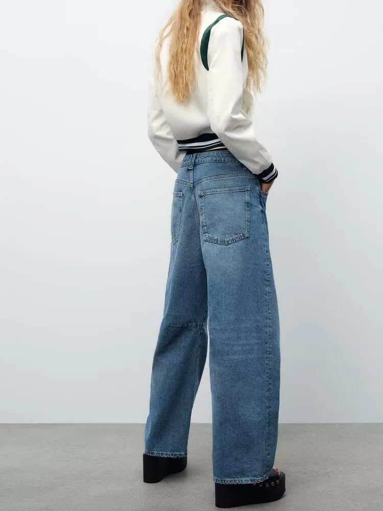 Spring 2025 Women's Faion Wide Leg Jeans Loose Balloon Sle Slimming High Waist Long Pants Micro Stretch Regular Thin
Spring 2025 Women's Faion Wide Leg Jeans Loose Balloon Sle Slimming High Waist Long Pants Micro Stretch Regular Thin