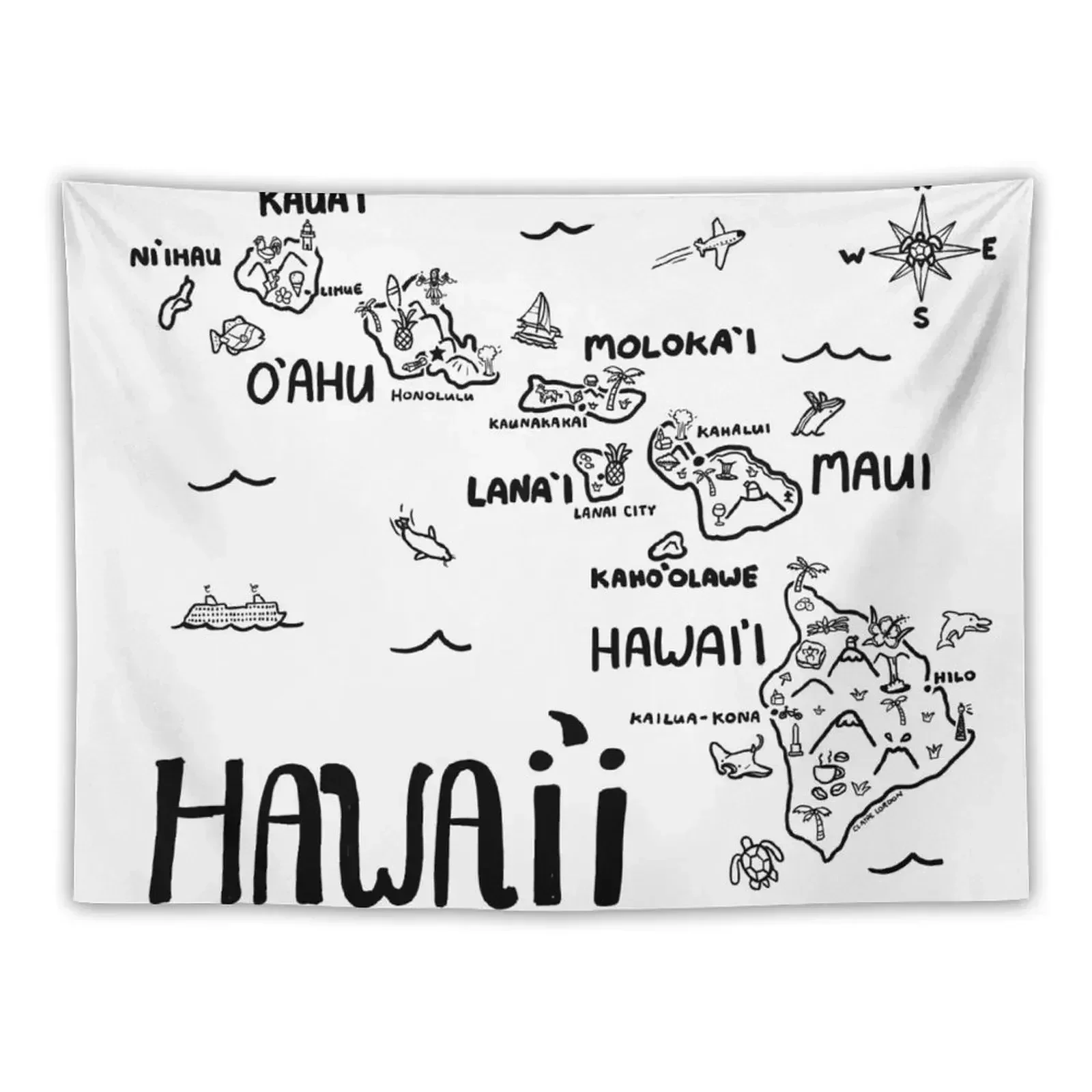 Hawaii Illustrated Map Black and White Tapestry Home Decorations Bedrooms Decor Bathroom Decor Decoration Aesthetic Tapestry
Hawaii Illustrated Map Black and White Tapestry Home Decorations Bedrooms Decor Bathroom Decor Decoration Aesthetic Tapestry