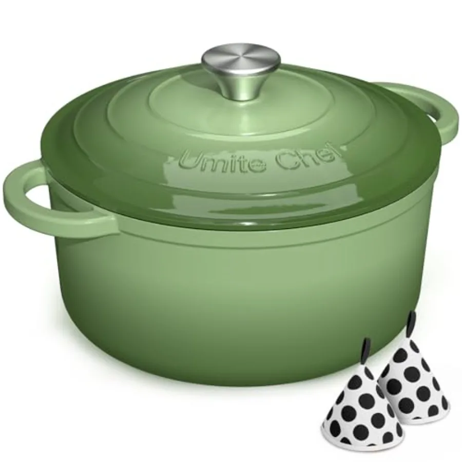 Enameled Cast Iron Dutch Oven- Pot with Lid Cookbook and Cotton Heavy-Duty Cookware for for Bread Baking Braising Stews Marinat
Enameled Cast Iron Dutch Oven- Pot with Lid Cookbook and Cotton Heavy-Duty Cookware for for Bread Baking Braising Stews Marinat