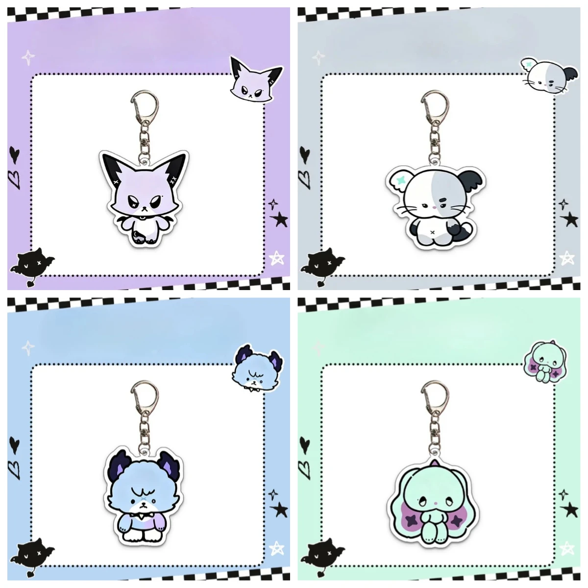 Trendy Male Idol Jungsu Cartoon Animal Acrylic Keychain Transparent Fox Cat Bear Bag Charm Pendant Cute Friend Gift
Trendy Male Idol Jungsu Cartoon Animal Acrylic Keychain Transparent Fox Cat Bear Bag Charm Pendant Cute Friend Gift