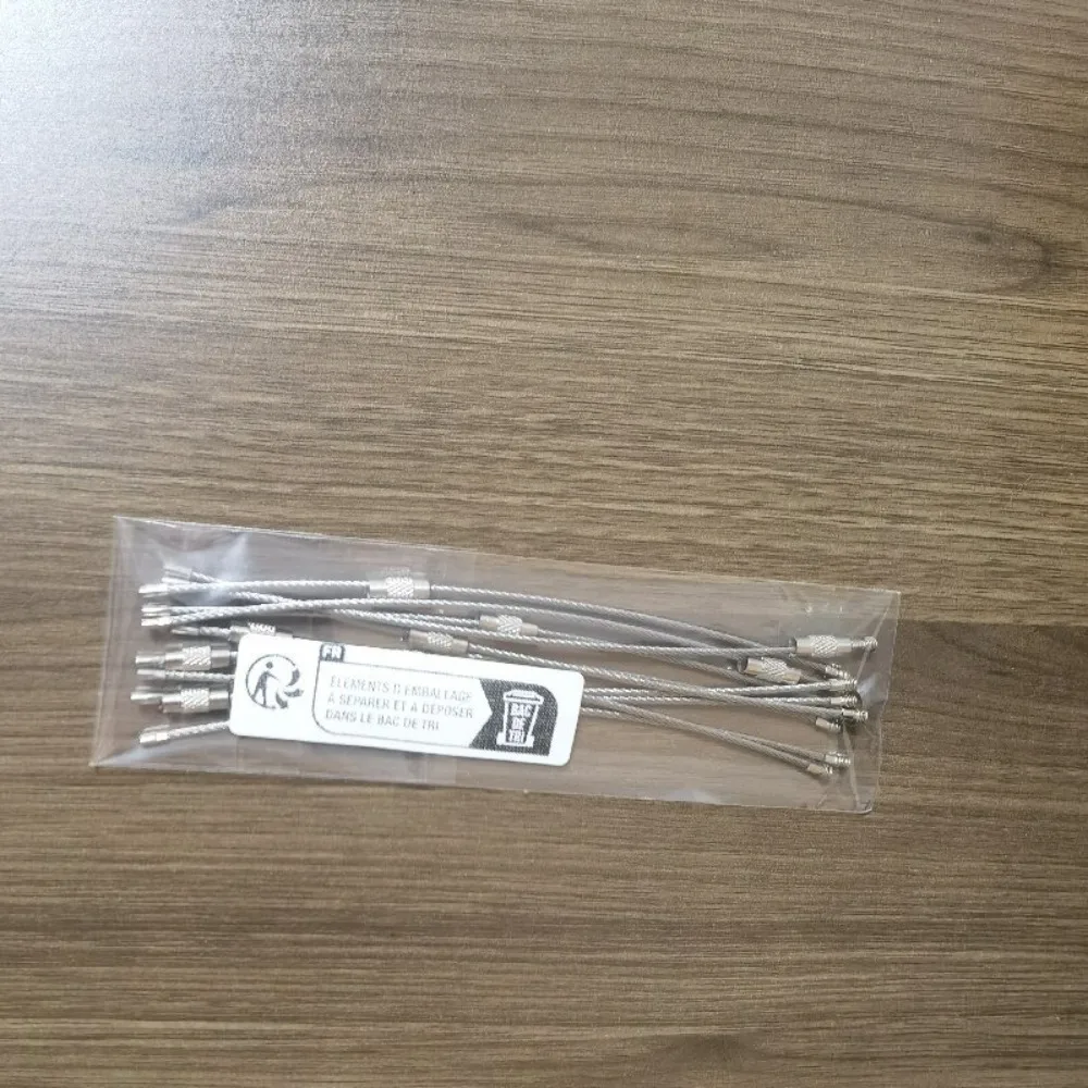 Silver Wire Keychain Cable Loop Metal Stainless Steel Key Ring Loop Holder Stainless Steel Durable
Silver Wire Keychain Cable Loop Metal Stainless Steel Key Ring Loop Holder Stainless Steel Durable