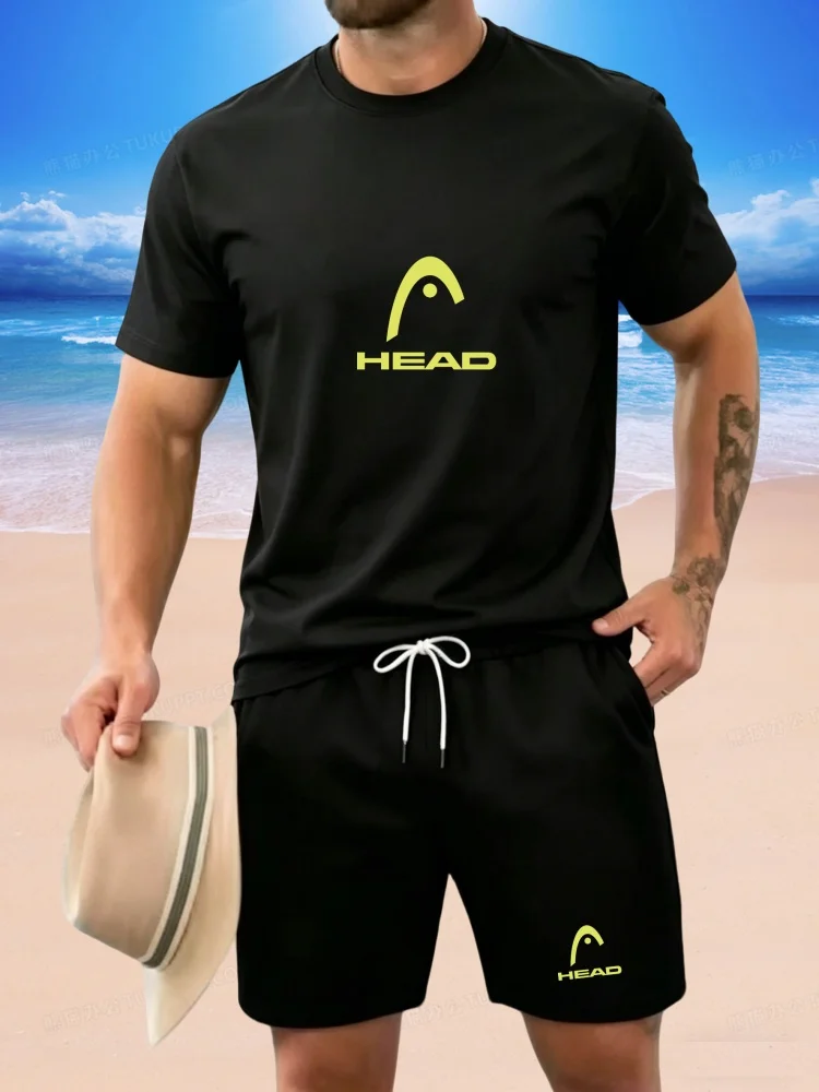 2026 new trendy men's summer fitness sportswear, short sleeved T-shirt and shorts two-piece set, breathable quick casual wear.
2026 new trendy men's summer fitness sportswear, short sleeved T-shirt and shorts two-piece set, breathable quick casual wear.