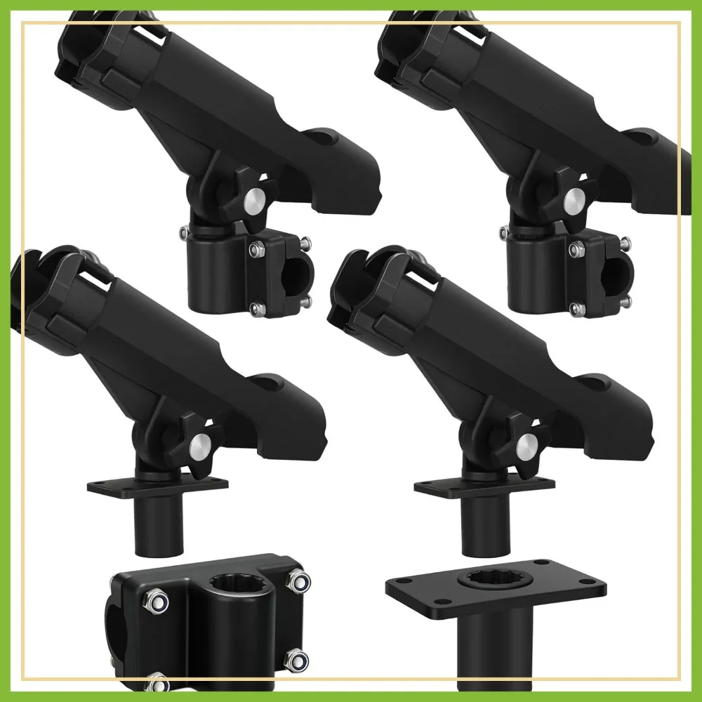 Adjustable Fishing Rod Holder for Boat, 6-Pack Side Mount Rod Racks with 360° Swivel, ABS
Adjustable Fishing Rod Holder for Boat, 6-Pack Side Mount Rod Racks with 360° Swivel, ABS