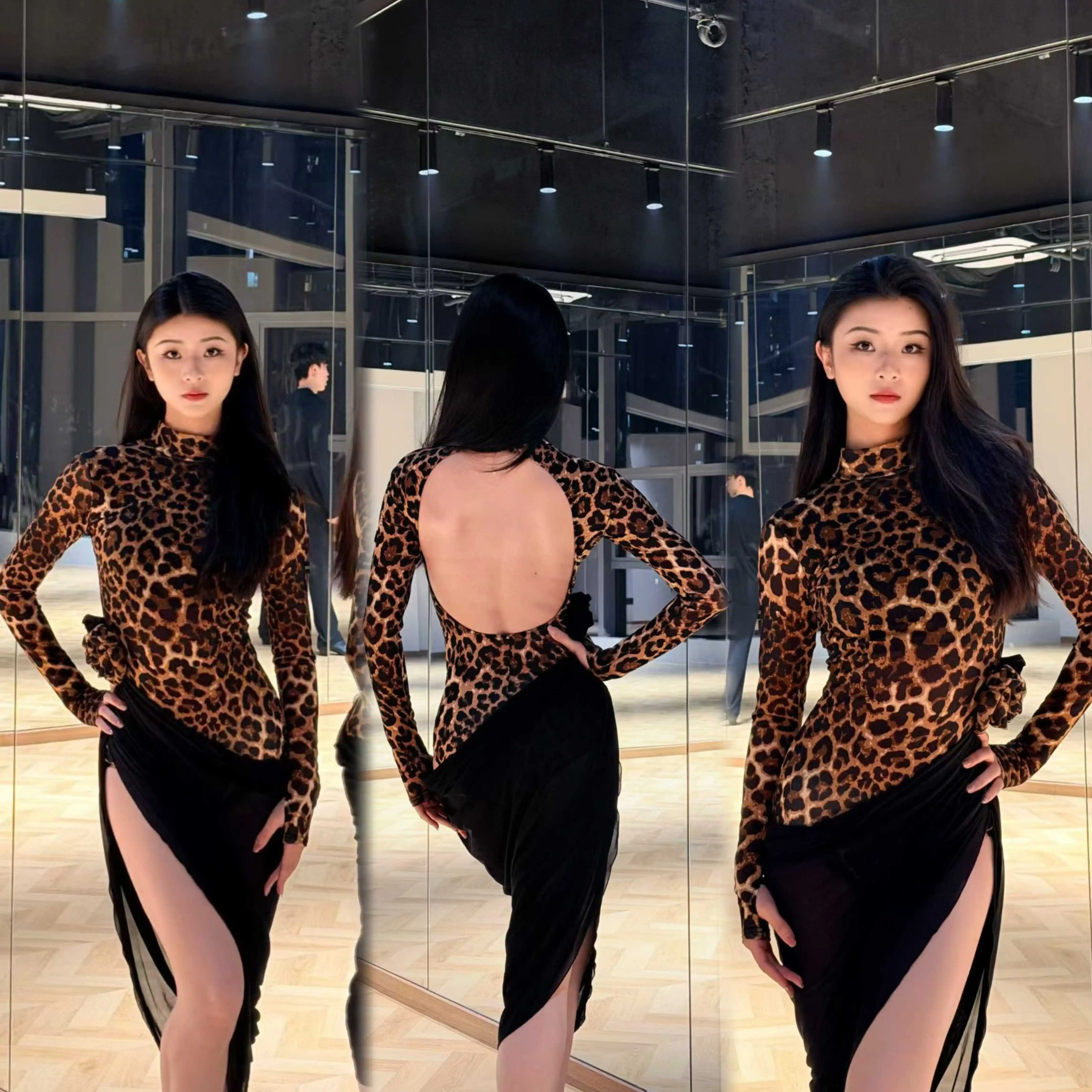 2025 Lady Latin Dance Dress Leopard Print Mesh Backless Irregular Skirt Chacha Rumba Samba Dress Performance Costumes DN22496
2025 Lady Latin Dance Dress Leopard Print Mesh Backless Irregular Skirt Chacha Rumba Samba Dress Performance Costumes DN22496