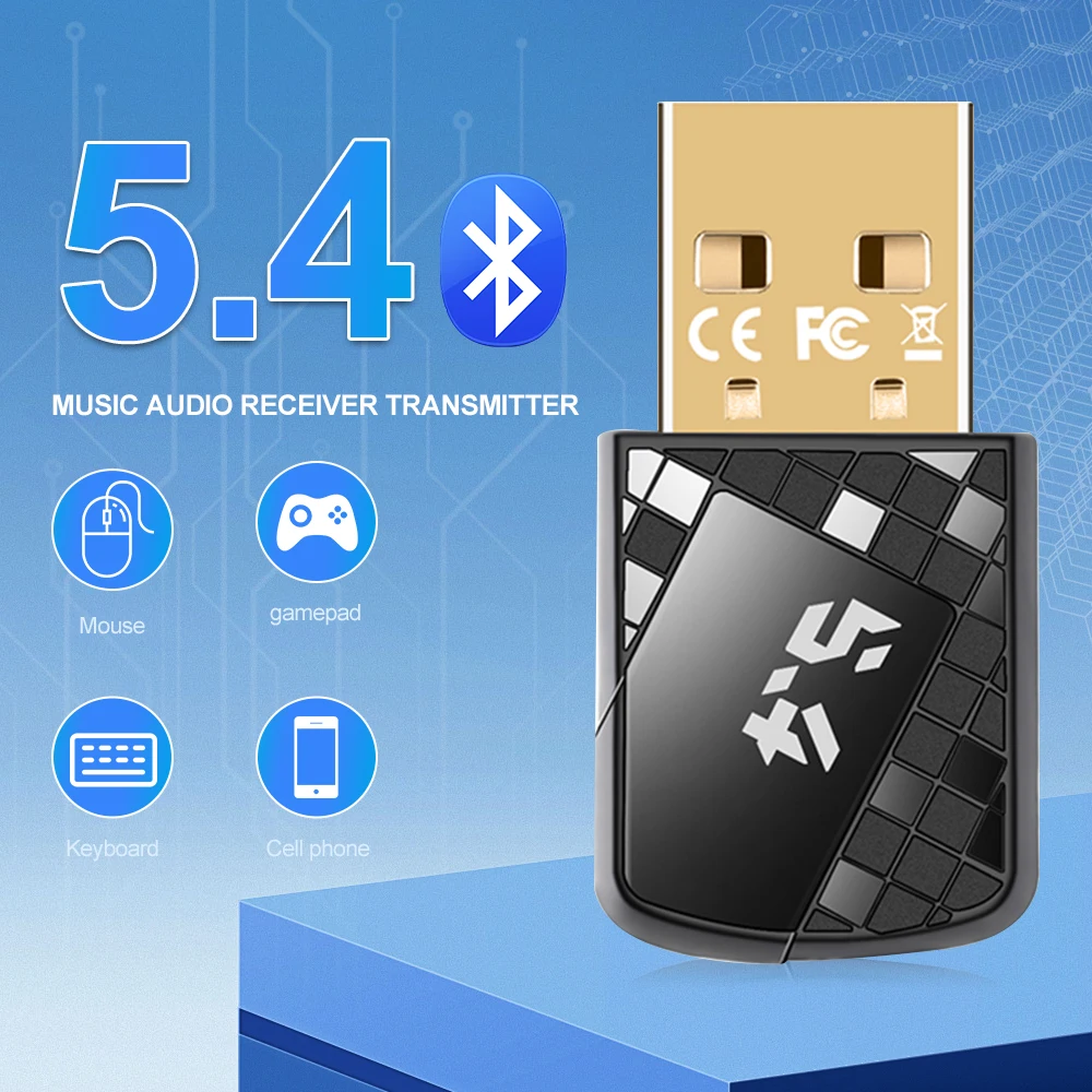 USB Bluetooth-Compatible 5.4 Adapter USB Wireless Adapter Drive Free Bluetooth-Compatible Dongle for Speaker Mouse Keyboard
USB Bluetooth-Compatible 5.4 Adapter USB Wireless Adapter Drive Free Bluetooth-Compatible Dongle for Speaker Mouse Keyboard