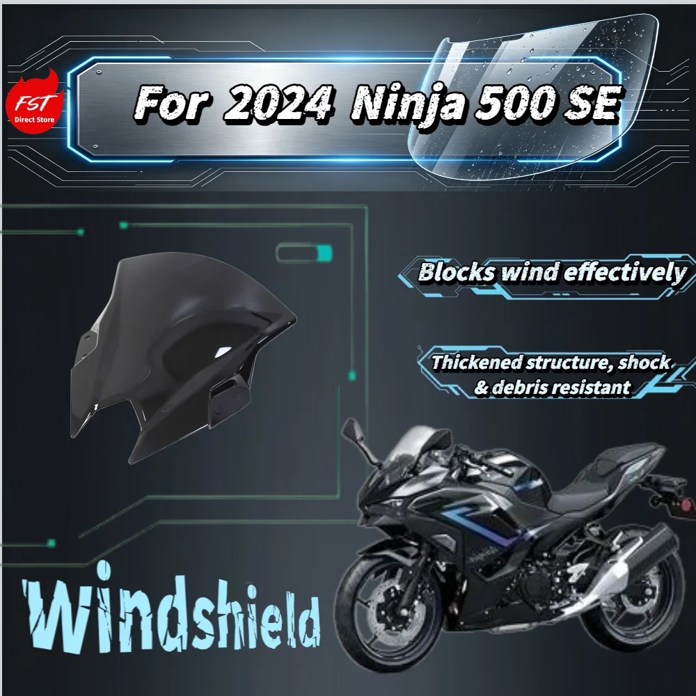 Для NINJA500 SE 2024: Оригинальный стиль, переднее аэродинамическое ветровое стекло, дефлектор, ветрозащитный козырек, запчасти
Для NINJA500 SE 2024: Оригинальный стиль, переднее аэродинамическое ветровое стекло, дефлектор, ветрозащитный козырек, запчасти
