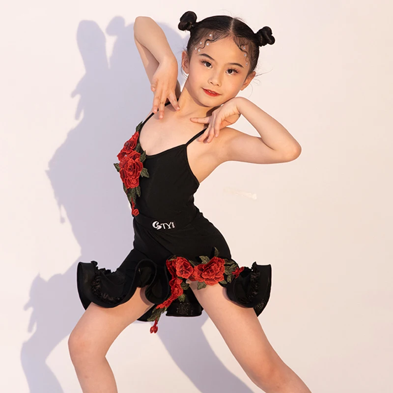 Rose Latin Dance Dress For Girls Children New Style Latin Dance Training Clothes Rumba Tango Latin Performance Costumes DN15042
Rose Latin Dance Dress For Girls Children New Style Latin Dance Training Clothes Rumba Tango Latin Performance Costumes DN15042