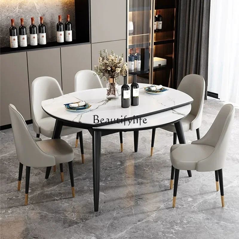 yj57 Italian rock slab dining table dining chair combination solid wood telescopic folding multi-functional variable round table
yj57 Italian rock slab dining table dining chair combination solid wood telescopic folding multi-functional variable round table