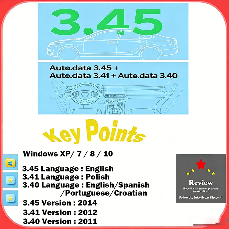 Autodata 3.45 Autodata 3.41 Autodata 3.40 Auto obd2 Car Repair diagnosis Software Multi-languages wiring diagrams data Polish
Autodata 3.45 Autodata 3.41 Autodata 3.40 Auto obd2 Car Repair diagnosis Software Multi-languages wiring diagrams data Polish
