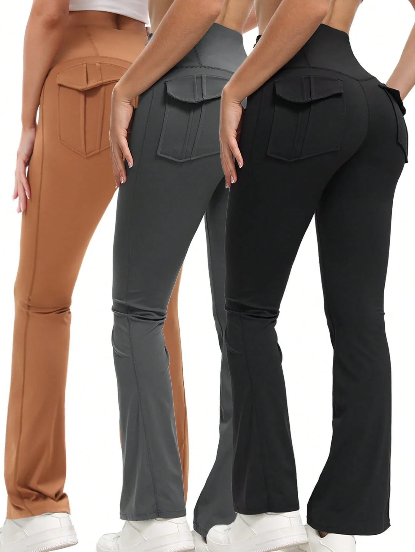 3 Pack Bootcut Yoga Pants With Pockets High Waist Flared Leggings For Women
3 Pack Bootcut Yoga Pants With Pockets High Waist Flared Leggings For Women