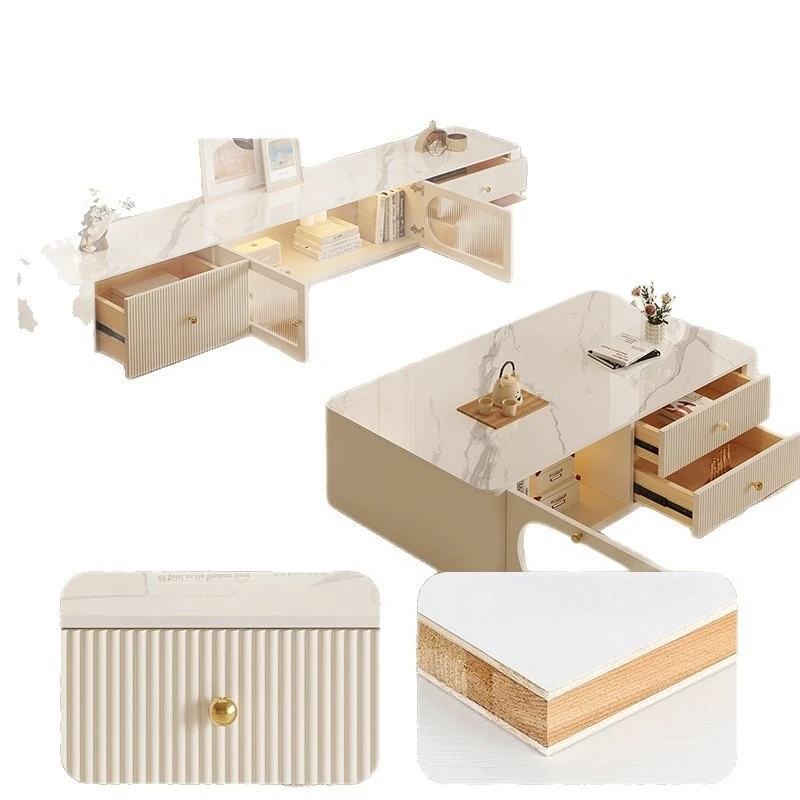 Premium light luxury small apartment household cream wind simple TV cabinet combination
Premium light luxury small apartment household cream wind simple TV cabinet combination
