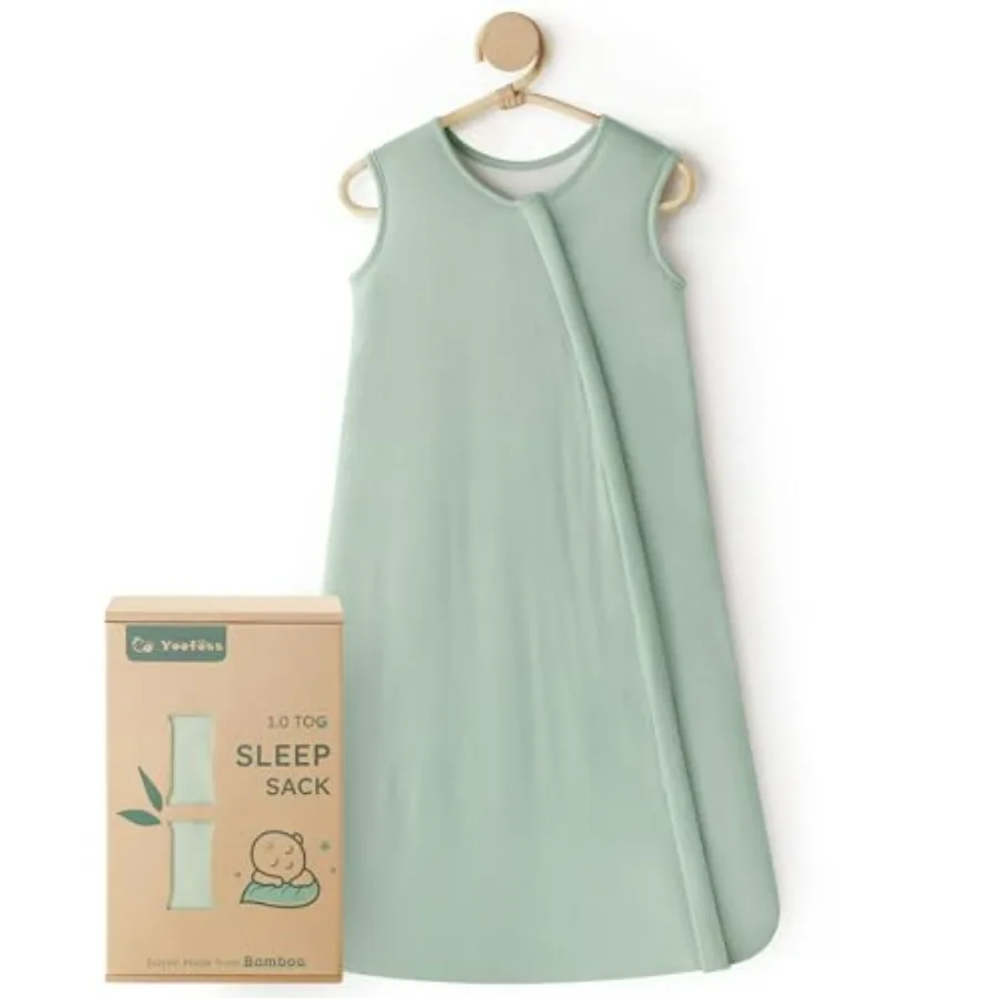 Yoofoss Rayon Made from Bamboo Baby Sleep Sack 1.0 Tog Baby Wearable Blanket, Super Soft Infant Toddler Sleeping Sack 2-Way Zip
Yoofoss Rayon Made from Bamboo Baby Sleep Sack 1.0 Tog Baby Wearable Blanket, Super Soft Infant Toddler Sleeping Sack 2-Way Zip