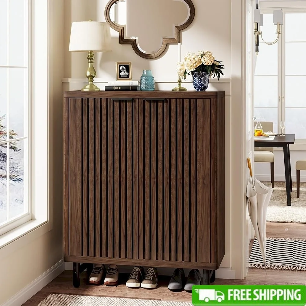 6-Tier Shoe Storage Cabinet Large Wooden Organizer Adjustable Shelves Ventilated Design Hidden Storage Easy Assembly with Safety
6-Tier Shoe Storage Cabinet Large Wooden Organizer Adjustable Shelves Ventilated Design Hidden Storage Easy Assembly with Safety