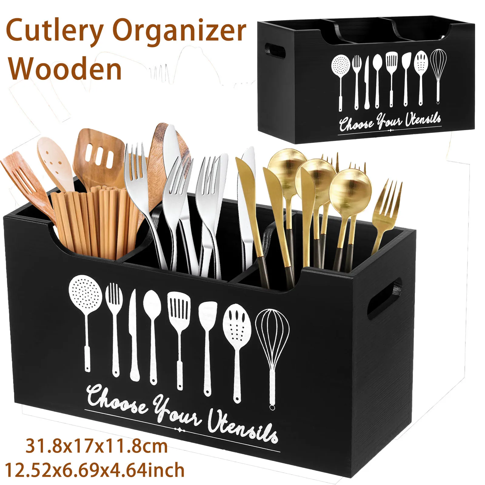 Wooden 3 Grids Kitchen Cooking Utensil Holder with Drainage Bottom Cutlery Caddy Organizer Cabinet Countertop Kitchen Organizer
Wooden 3 Grids Kitchen Cooking Utensil Holder with Drainage Bottom Cutlery Caddy Organizer Cabinet Countertop Kitchen Organizer