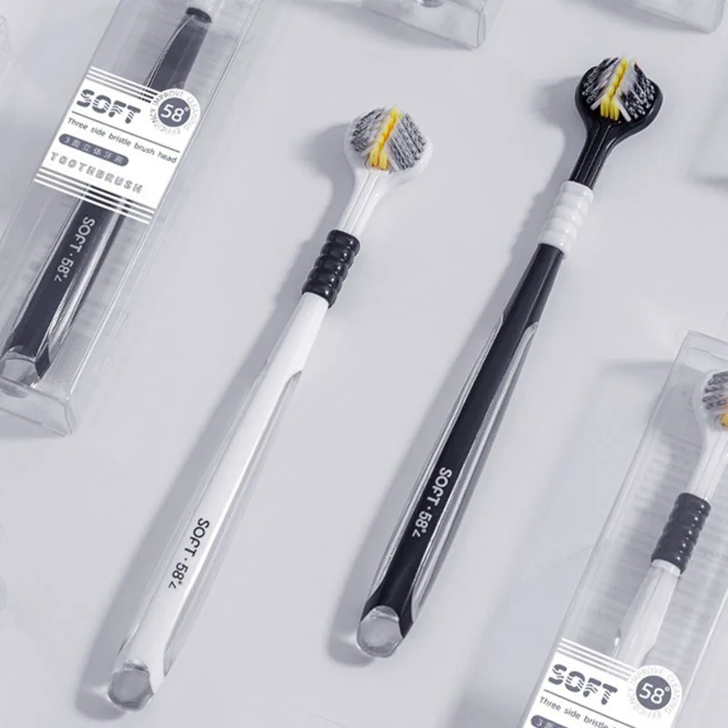 Трехсторонняя зубная щетка с независимой прозрачной упаковкой, спиральная проволока, зубная щетка с мягкой щетиной для взрослых, дорожный набор для домашней пары
Трехсторонняя зубная щетка с независимой прозрачной упаковкой, спиральная проволока, зубная щетка с мягкой щетиной для взрослых, дорожный набор для домашней пары