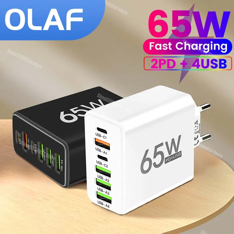 PD 65W Charger Type C Multi Port QC 3.0 Fast Charging Charger For iPhone 15 14 Samsung Oneplus Xiaomi Mobile Phone Wall Adapter
PD 65W Charger Type C Multi Port QC 3.0 Fast Charging Charger For iPhone 15 14 Samsung Oneplus Xiaomi Mobile Phone Wall Adapter
