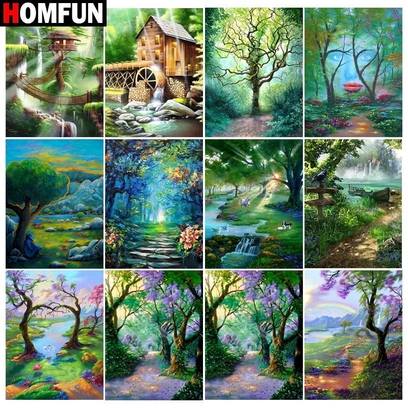 Алмазная живопись HOMFUN «деревья пейзаж», полное квадратное/Круглое украшение для стен, инкрустированная смолой, вышивка ручной работы, вышивка крестиком
Алмазная живопись HOMFUN «деревья пейзаж», полное квадратное/Круглое украшение для стен, инкрустированная смолой, вышивка ручной работы, вышивка крестиком