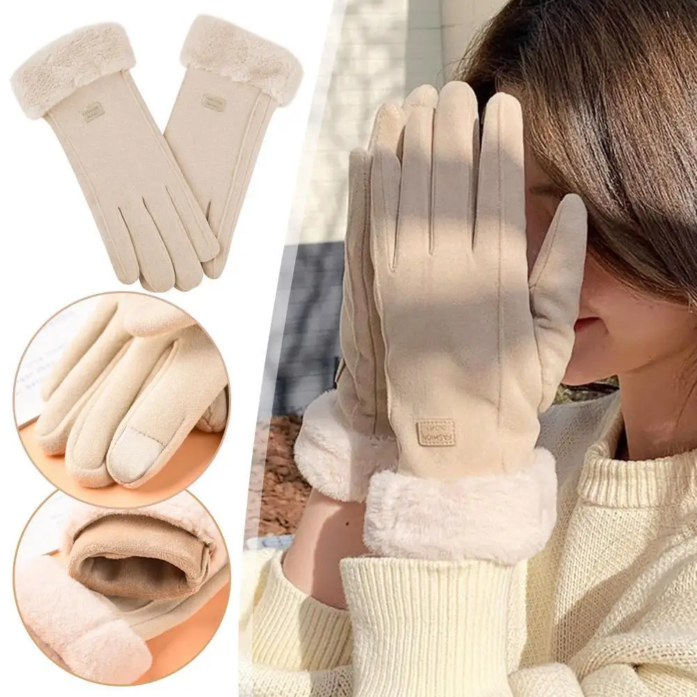 Women Warm Hand Gloves Fashion Lady Autumn Winter Plush Windproof Finger Touchscreen Gloves Fleece Lined Thermal Outdoor Gloves
Women Warm Hand Gloves Fashion Lady Autumn Winter Plush Windproof Finger Touchscreen Gloves Fleece Lined Thermal Outdoor Gloves