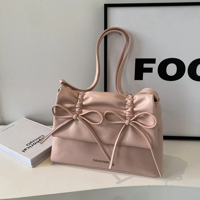Ruched Bow Fashion Pu Shoulder Bags Solid Thread Hasp Zipper Handbag 2024 Hot Sale High Quality Women's Bag Bolsos De Señora
Ruched Bow Fashion Pu Shoulder Bags Solid Thread Hasp Zipper Handbag 2024 Hot Sale High Quality Women's Bag Bolsos De Señora