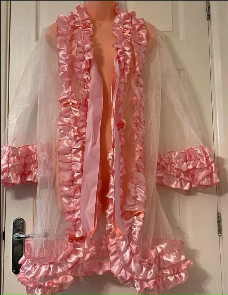 Pink Satin Patchwork Organza Front Pleated Lace Ribbon Tie Sexy Sissy Party Adult Dress
Pink Satin Patchwork Organza Front Pleated Lace Ribbon Tie Sexy Sissy Party Adult Dress