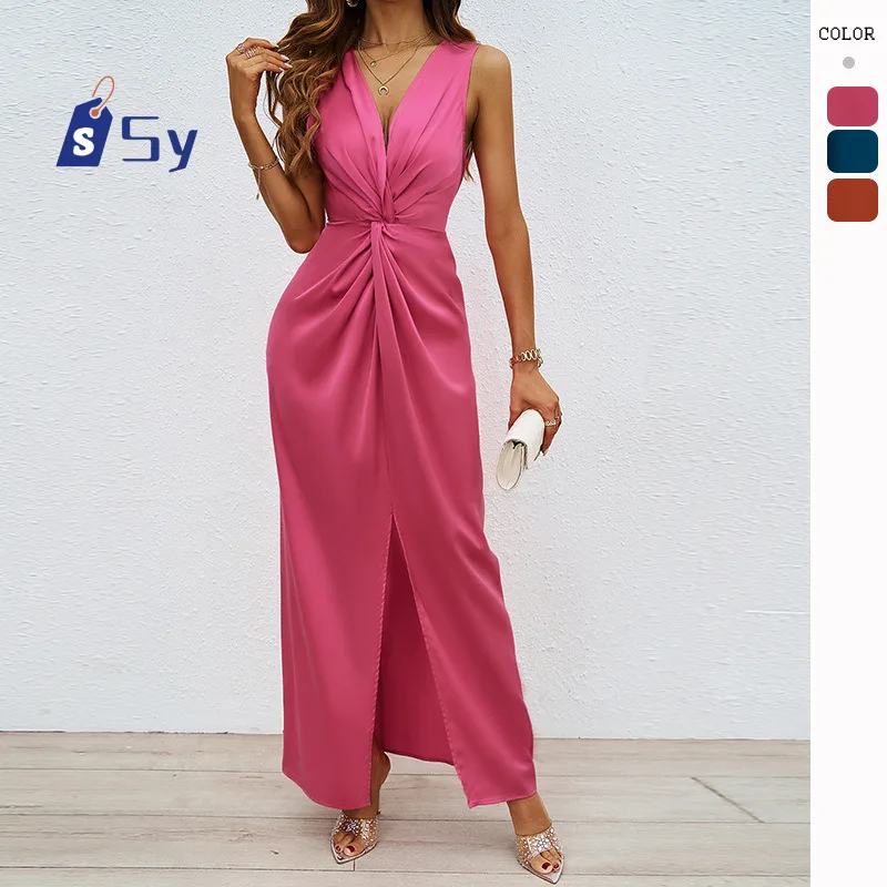 Sy Women's Elegant Solid Lace Sleeveless Dress 2024 New Party Dress Street Fashion Sexy Deep V-neck Dress Evening Dress
Sy Women's Elegant Solid Lace Sleeveless Dress 2024 New Party Dress Street Fashion Sexy Deep V-neck Dress Evening Dress