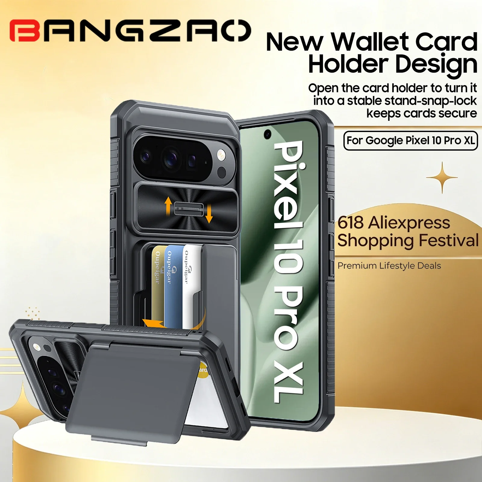 618 Deals For Google Pixel 10 Pro XL Wallet Case with Card Slot Slide Drop Protection Anti-Fingerprint Rugged Phone Cover-Black
618 Deals For Google Pixel 10 Pro XL Wallet Case with Card Slot Slide Drop Protection Anti-Fingerprint Rugged Phone Cover-Black