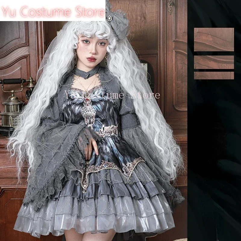 Japanese Victorian Vintage Lolita Halter Dress Women Gothic Style Harajuku Y2k Grey Layered Cake Dresses Girls Kawaii Cute 2025
Japanese Victorian Vintage Lolita Halter Dress Women Gothic Style Harajuku Y2k Grey Layered Cake Dresses Girls Kawaii Cute 2025