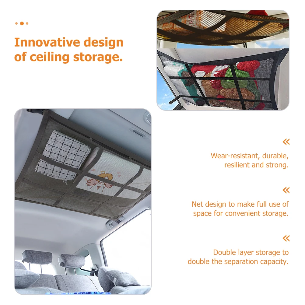 Adjustable Car Roof Storage Organizer Durable Polyester Interior Ceiling Cargo Net Pocket For Car Accessories Strong Mesh
Adjustable Car Roof Storage Organizer Durable Polyester Interior Ceiling Cargo Net Pocket For Car Accessories Strong Mesh
