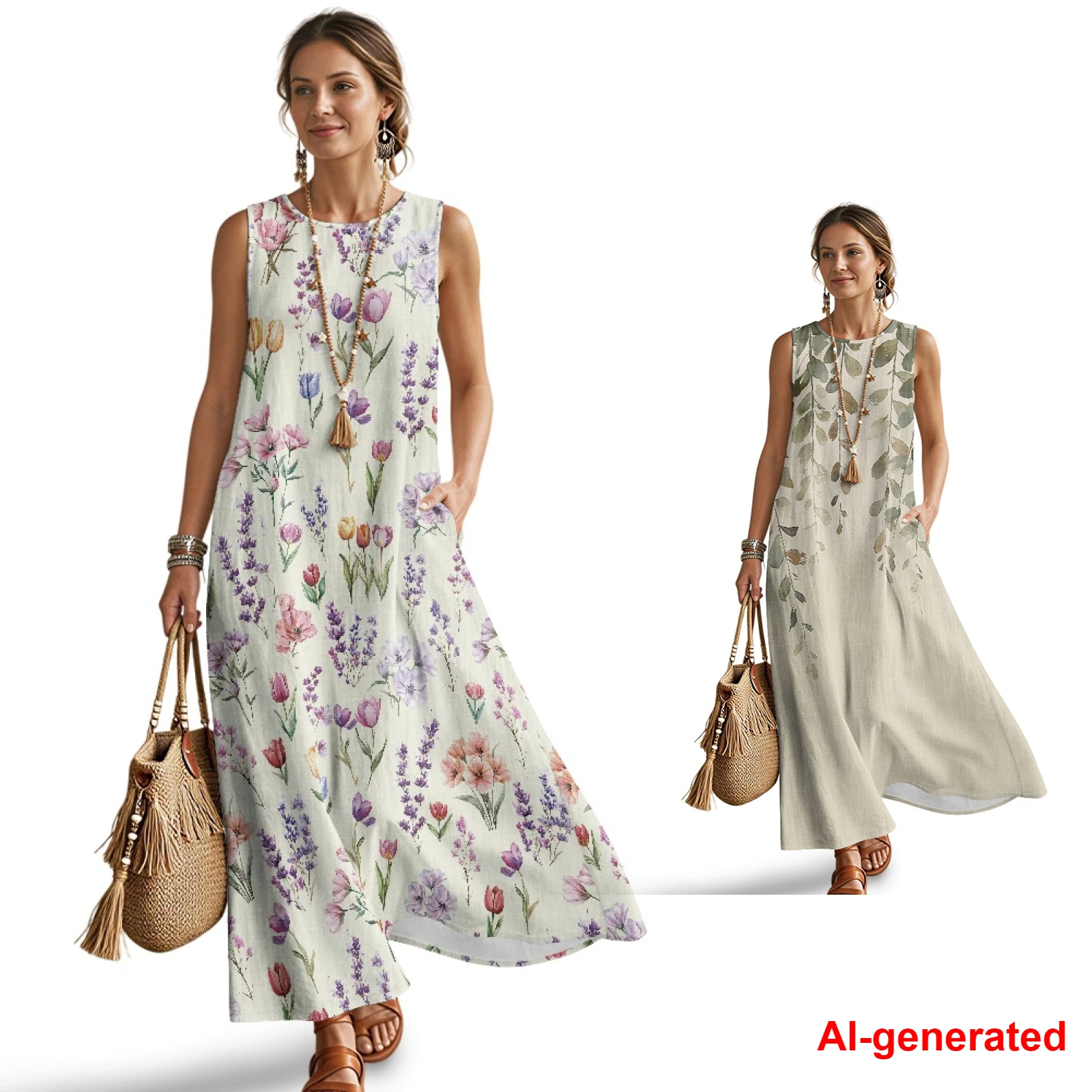 Imitation Linen Loose Vest Long Skirt Elegant Floral Long Sleeveless Dress Summer Long Flowy A Line Sleeveless Sundresses S-3XL
Imitation Linen Loose Vest Long Skirt Elegant Floral Long Sleeveless Dress Summer Long Flowy A Line Sleeveless Sundresses S-3XL