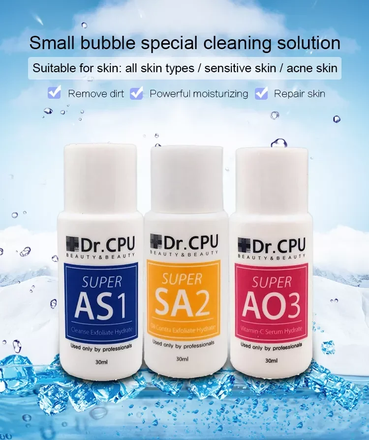 Concentrated Aqua Peeling Solution AS1 SA2 AO3 for Hydrafacial Dermabrasion Beauty Machine Facial Skin Care Strong Cleansing
Concentrated Aqua Peeling Solution AS1 SA2 AO3 for Hydrafacial Dermabrasion Beauty Machine Facial Skin Care Strong Cleansing