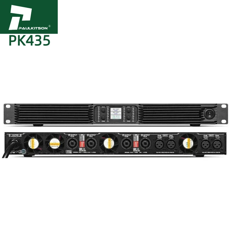 Paulkitson PK435 4/2 4x3500W Professional Class D Hi-Res Audio Power Amplifier With Metal Shell For HIFI Systems
Paulkitson PK435 4/2 4x3500W Professional Class D Hi-Res Audio Power Amplifier With Metal Shell For HIFI Systems