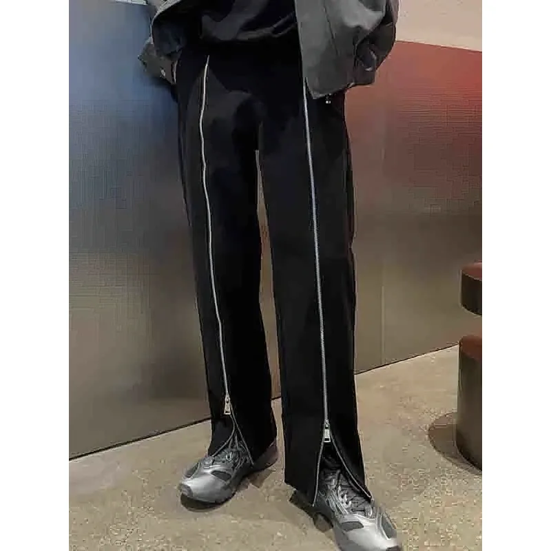Split Streetwear Suit Pants Men Zipper Designer Casual Straight Long Trousers Korean Popular 2023 New
Split Streetwear Suit Pants Men Zipper Designer Casual Straight Long Trousers Korean Popular 2023 New