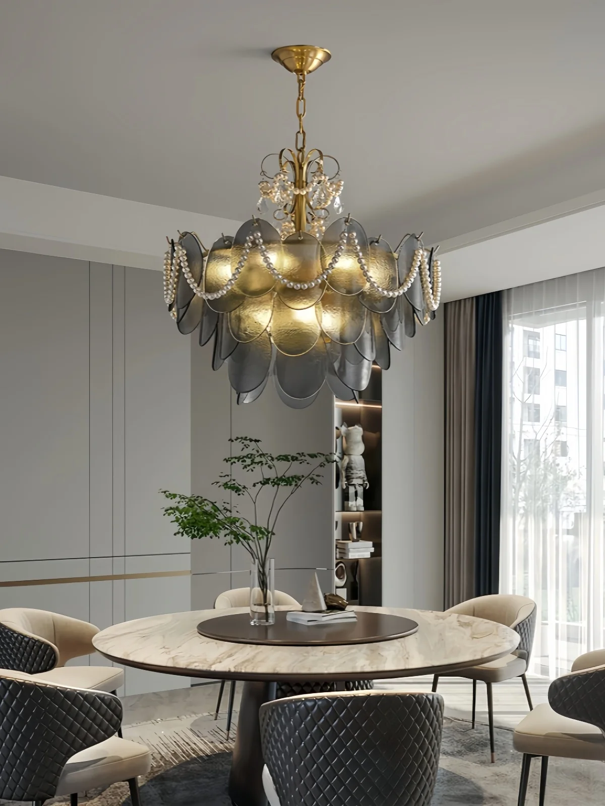 Modern Glass Chandelier Luxury Murano Smoke Gray White Shade for Living Dining Room Bedroom Entryway French Copper Pendant Light
Modern Glass Chandelier Luxury Murano Smoke Gray White Shade for Living Dining Room Bedroom Entryway French Copper Pendant Light