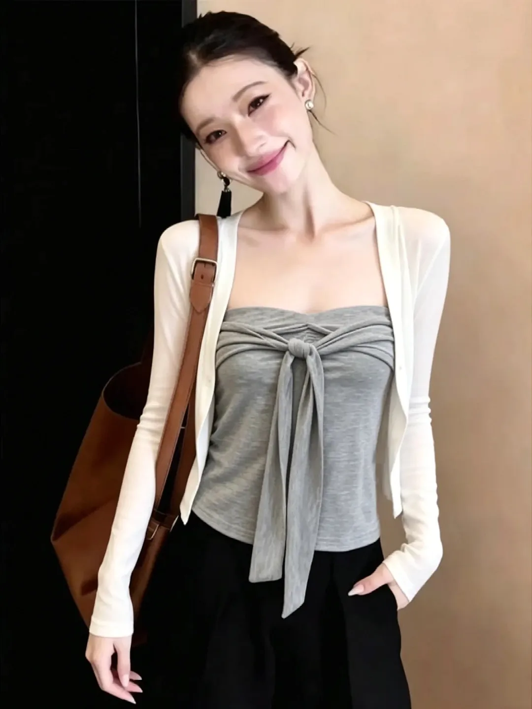 Large Size Women's Korean Style Belted Long Sleeve Sun Protection Open Cardigan Outerwear White Summer Two-Piece Set Women
Large Size Women's Korean Style Belted Long Sleeve Sun Protection Open Cardigan Outerwear White Summer Two-Piece Set Women