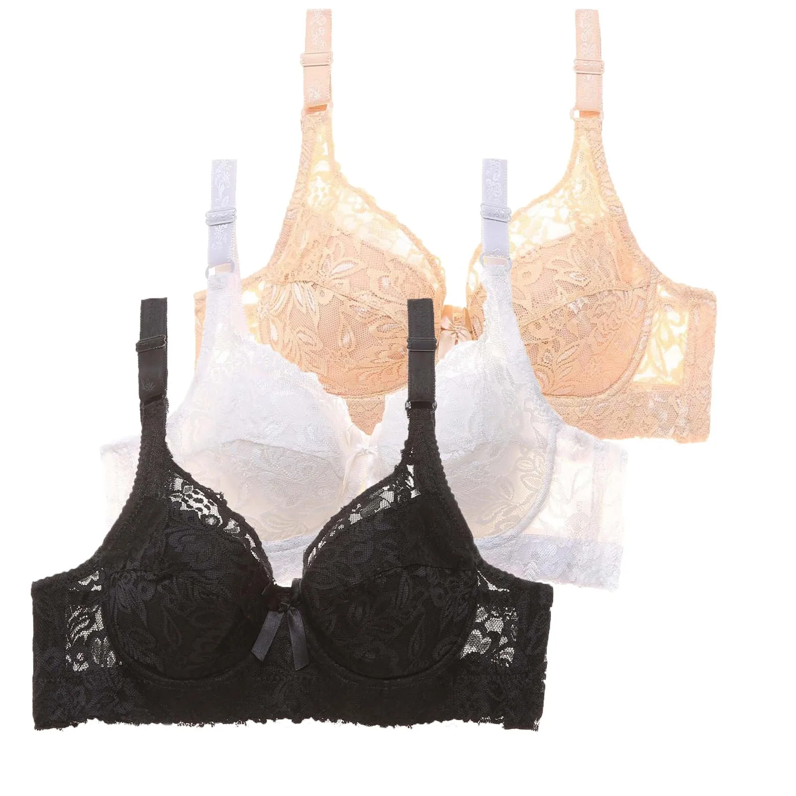 3PC 3/4 Cup Women Ladies Sexy Underwear Padded Lace Sheer Bra Large Cup B C D Underwear Women's Bra Sexy lingerie Big Size
3PC 3/4 Cup Women Ladies Sexy Underwear Padded Lace Sheer Bra Large Cup B C D Underwear Women's Bra Sexy lingerie Big Size
