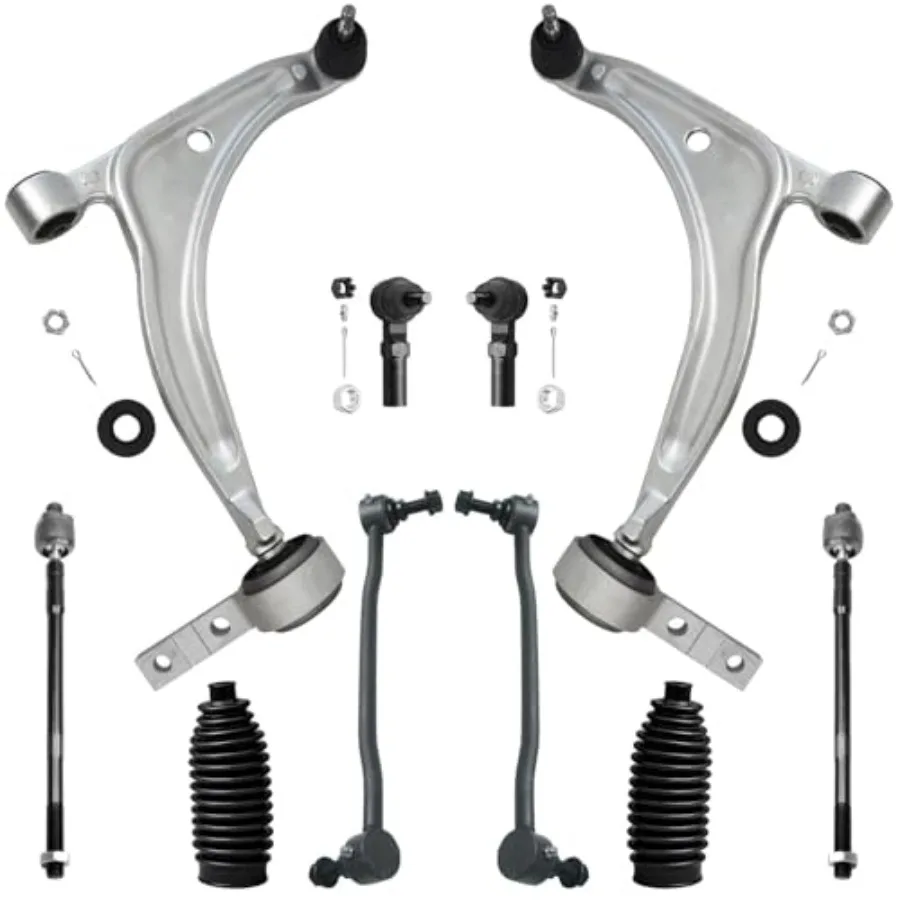 Front End 10pc Suspension Kit for 20022006 Nissan Altima 20042008 Maxima with 2 Lower Control Arms w Ball Joints 4 Outer Inner
Front End 10pc Suspension Kit for 20022006 Nissan Altima 20042008 Maxima with 2 Lower Control Arms w Ball Joints 4 Outer Inner