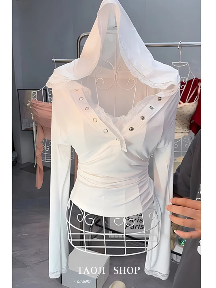 Hot Girl Pure Desire Long Sleeve Hoodie T-Shirt Women Early Autumn New Small Design Sense White Top Lace Female Fashion
Hot Girl Pure Desire Long Sleeve Hoodie T-Shirt Women Early Autumn New Small Design Sense White Top Lace Female Fashion