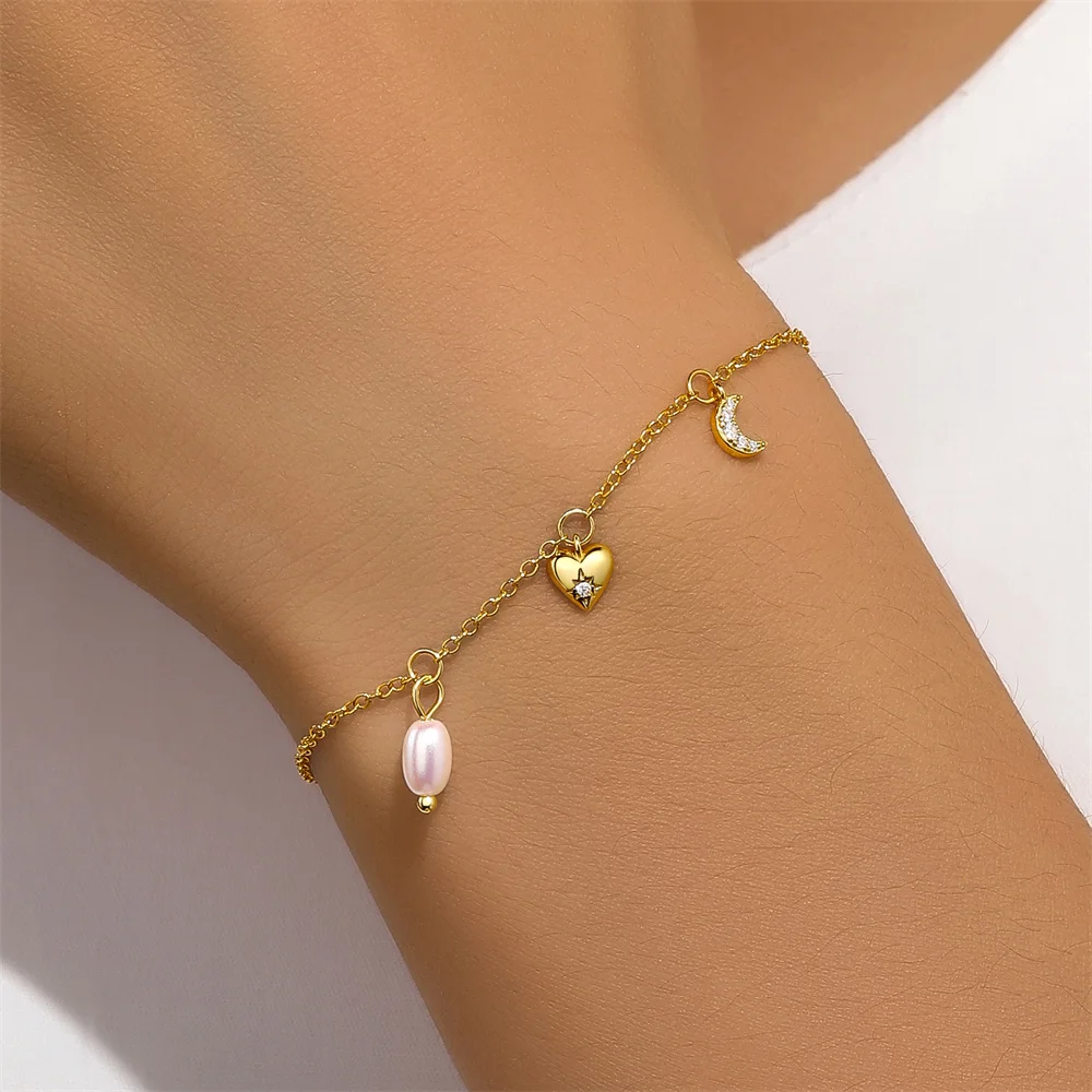ROXI 925 Sterling Silver Movable Pearl/Heart/Moon/Star/Flower Zircon Charms Bracelet For Women Gold Plata Party Wedding Jewelry
ROXI 925 Sterling Silver Movable Pearl/Heart/Moon/Star/Flower Zircon Charms Bracelet For Women Gold Plata Party Wedding Jewelry