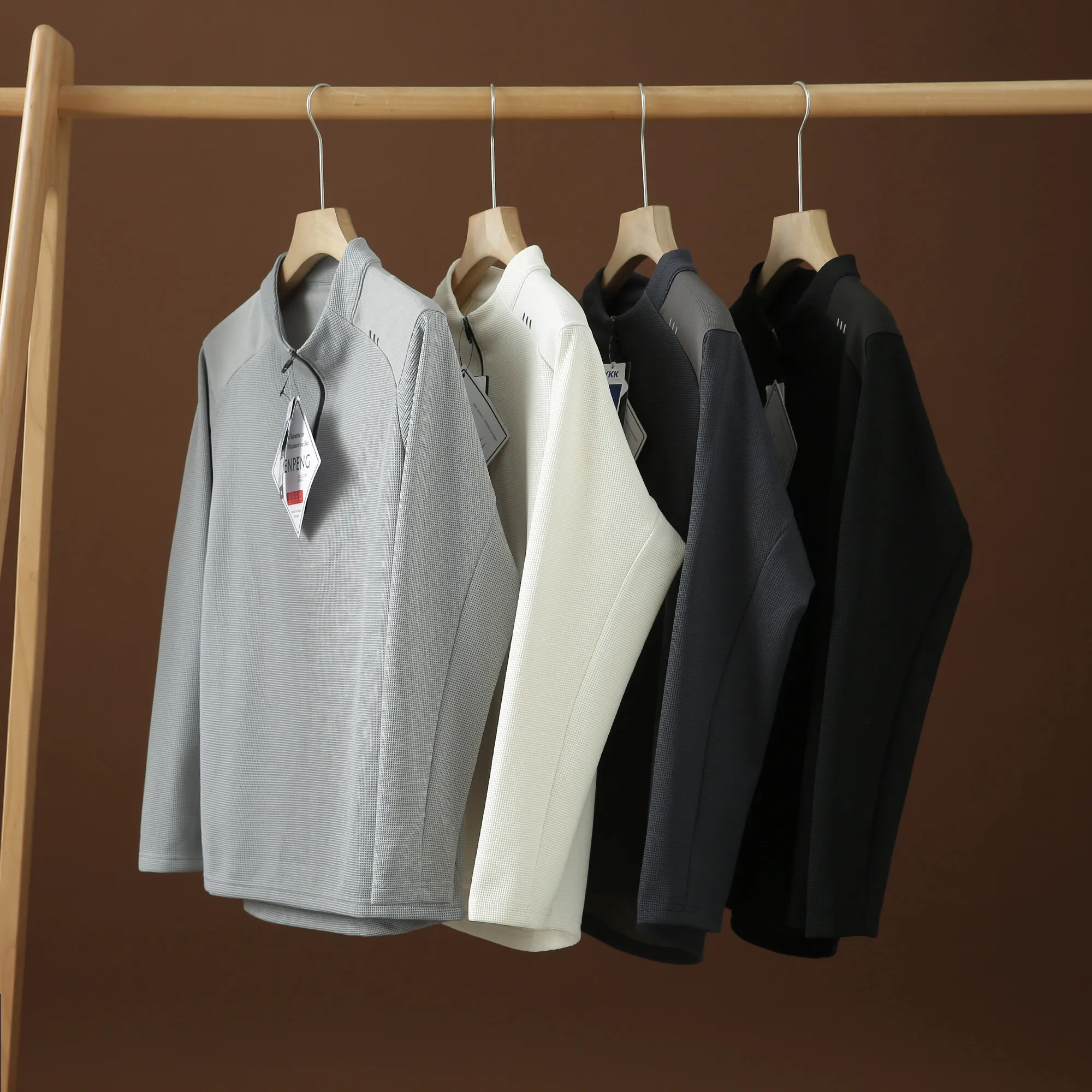 Stretchable Stand-Up Collar Waffle Hoodie Outdoor Breathable Men's Half-Zip Quick-Dry Sports Casual Long Sleeve T-Shirt
Stretchable Stand-Up Collar Waffle Hoodie Outdoor Breathable Men's Half-Zip Quick-Dry Sports Casual Long Sleeve T-Shirt