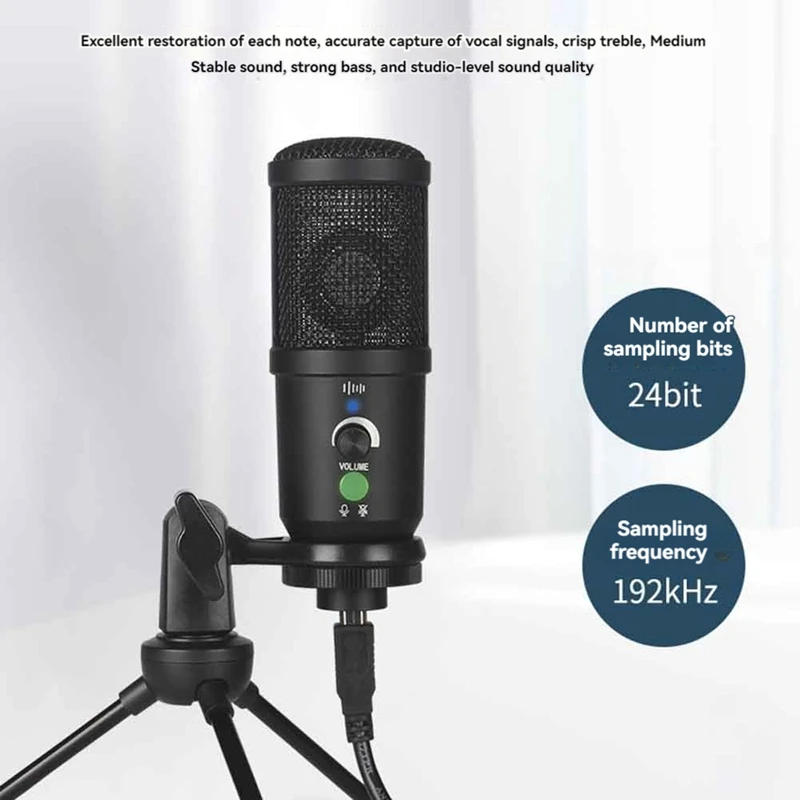 Gaming USB Microphone Noise Cancellation Condenser Mic For Pc Podcast Microphone With Boom Bracket
Gaming USB Microphone Noise Cancellation Condenser Mic For Pc Podcast Microphone With Boom Bracket