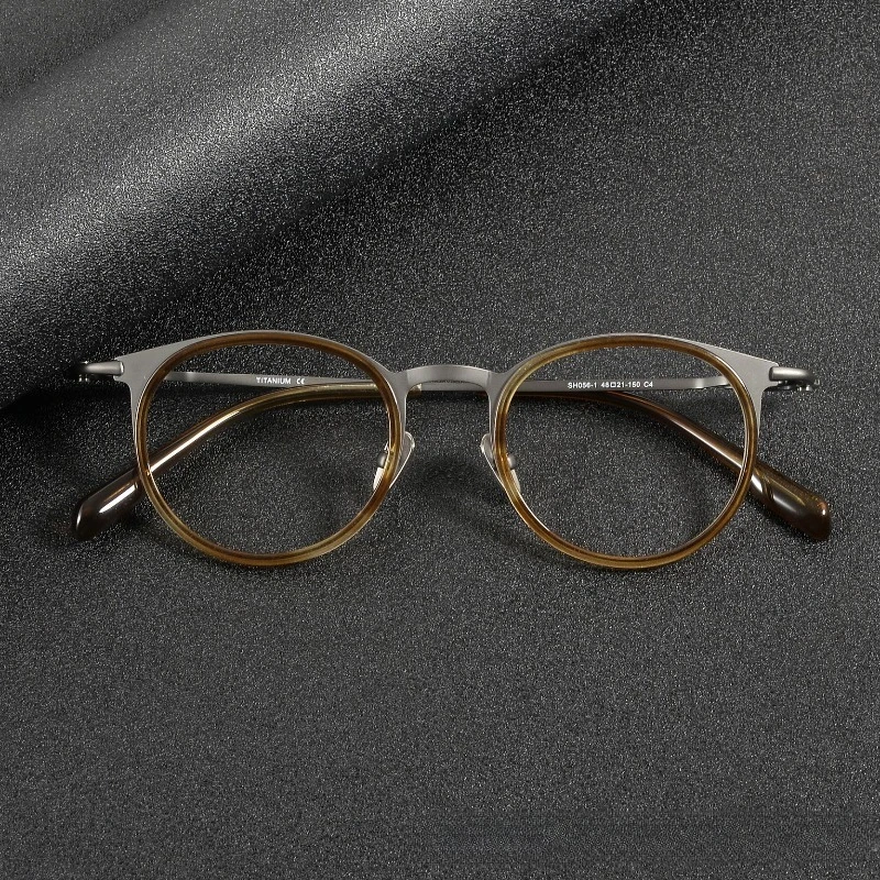 Retro Round Acetate Glasses Frames SH0056-1 Titanium Business Anti Blue Light Men's for Reading Myopia Women Spectacle Oculos
Retro Round Acetate Glasses Frames SH0056-1 Titanium Business Anti Blue Light Men's for Reading Myopia Women Spectacle Oculos