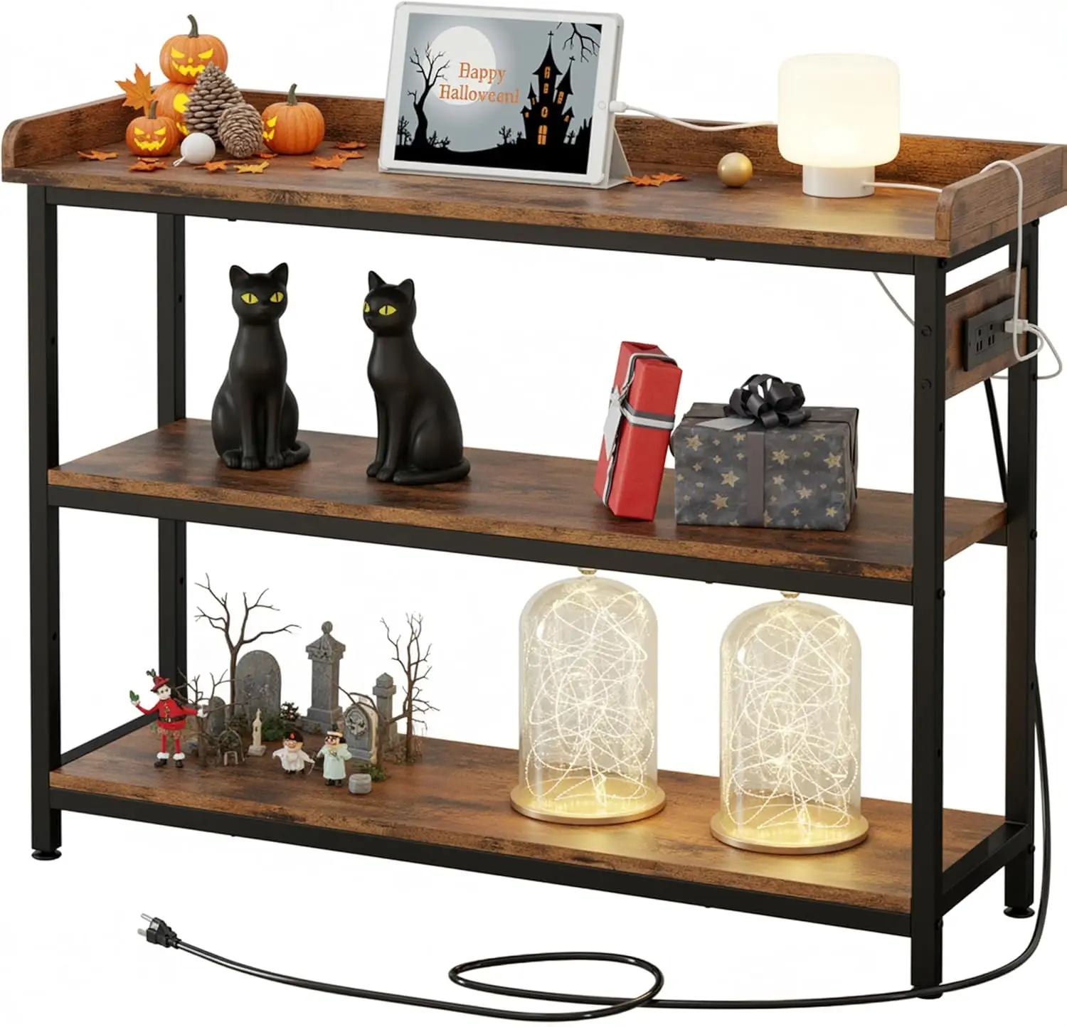 Консольный столик фермерского дома с регулируемой высотой, розеткой, USB-портами и полкой для хранения для прихожей и гостиной
Консольный столик фермерского дома с регулируемой высотой, розеткой, USB-портами и полкой для хранения для прихожей и гостиной