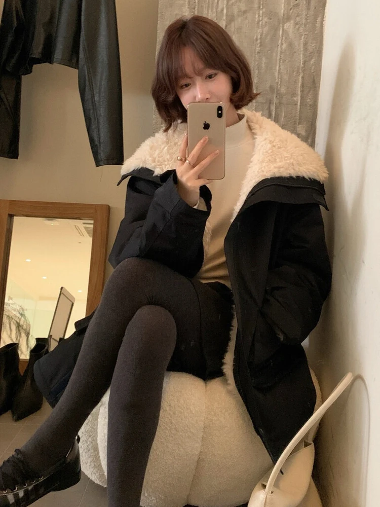 Новое зимнее теплое пальто с мехом ягненка Bla, свободное женское хлопковое пальто в стиле ретро в американском стиле, большое пальто, верхняя одежда Sli
Новое зимнее теплое пальто с мехом ягненка Bla, свободное женское хлопковое пальто в стиле ретро в американском стиле, большое пальто, верхняя одежда Sli